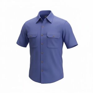 TravelSmith Men's Casual Blue Button Down Shirt Size LG